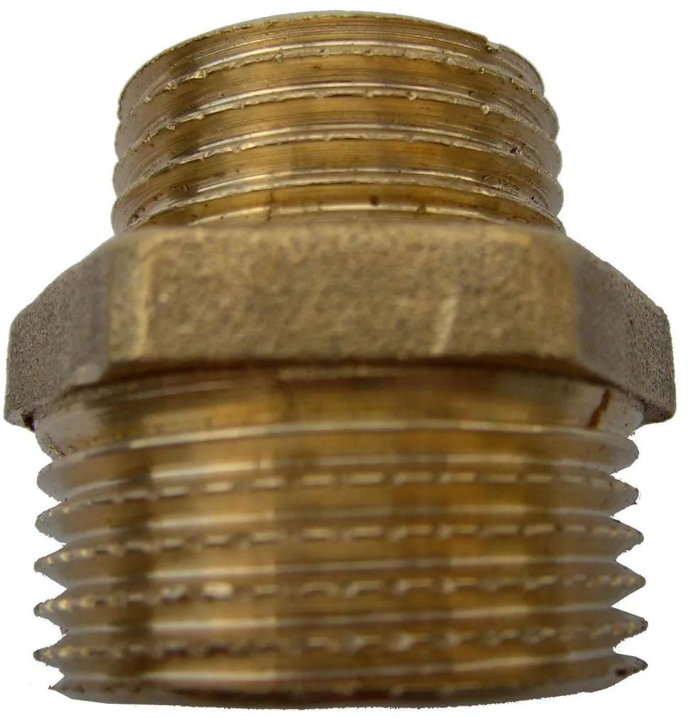 AHENEV KAKSIKNIPPEL MESSING 1/2" X 1"VK