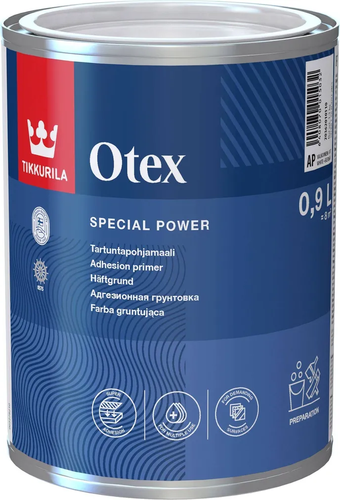 KRUNTVÄRV TIKKURILA OTEX 0,9L VALGE TÄISMATT