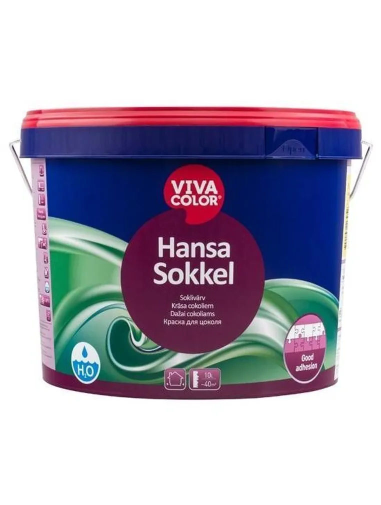 SOKLIVÄRV VIVACOLOR HANSA SOKKEL 9L VALGE MATT