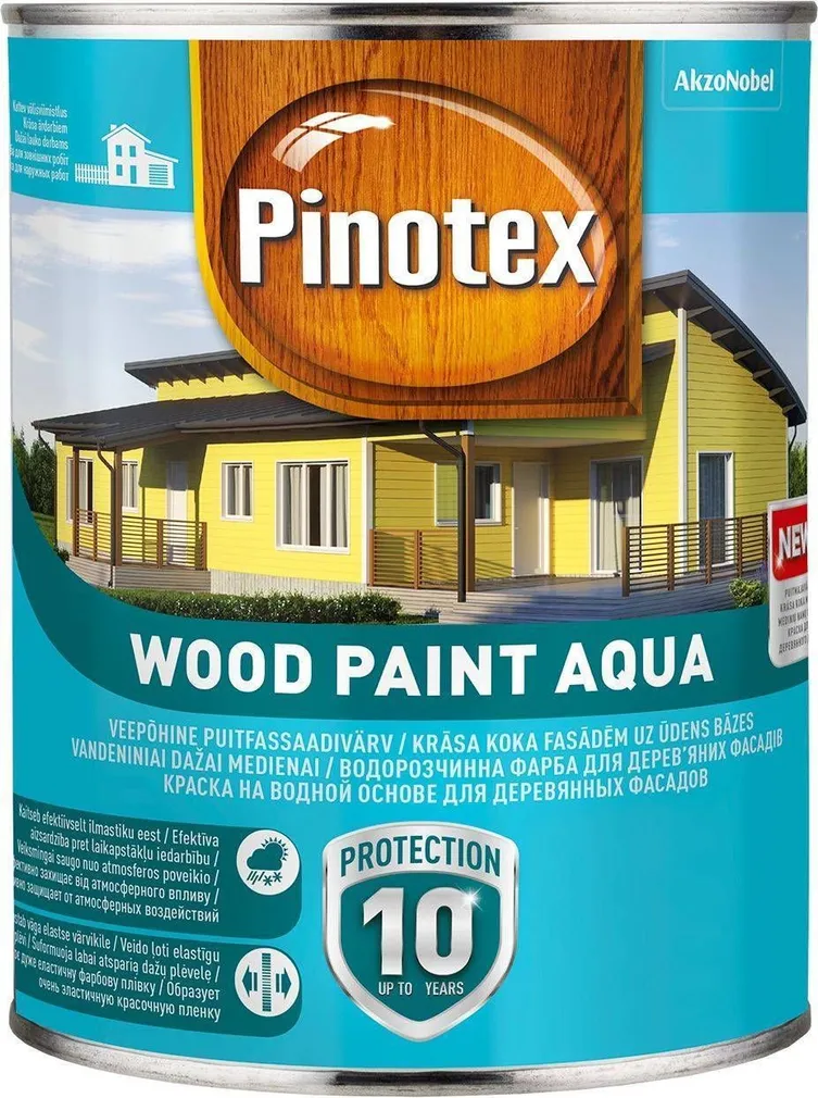 PUITFASSAADIVÄRV PINOTEX WOOD PAINT AQUA 1L VALGE POOLMATT