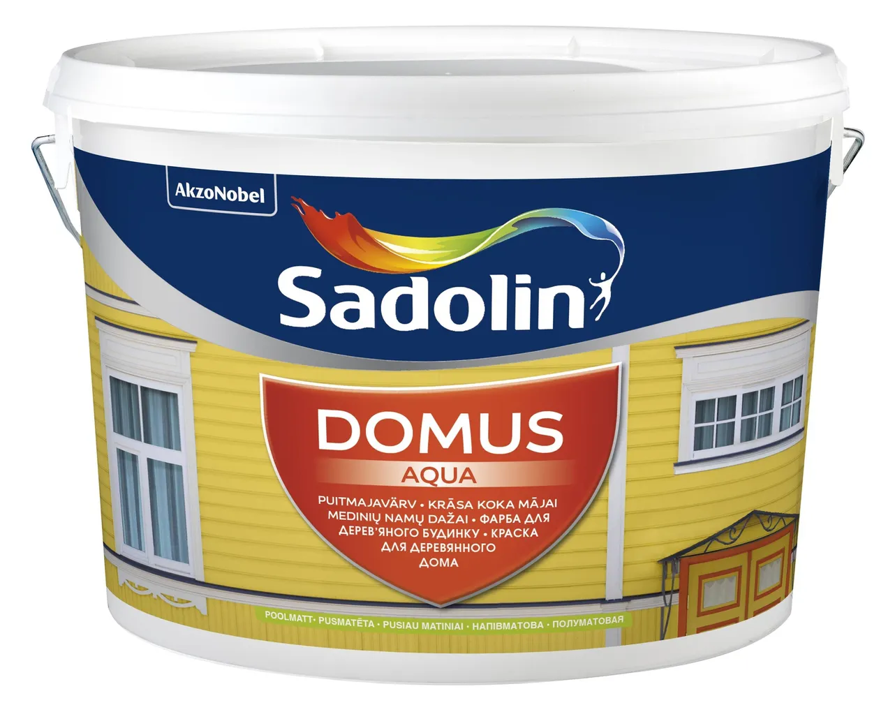 PUITFASSAADIVÄRV SADOLIN DOMUS AQUA 10L VALGE POOLMATT