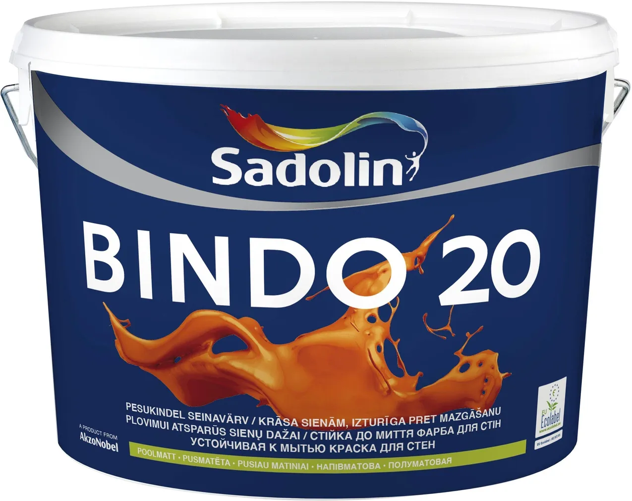 SEINAVÄRV SADOLIN BINDO 20 10L VALGE POOLMATT