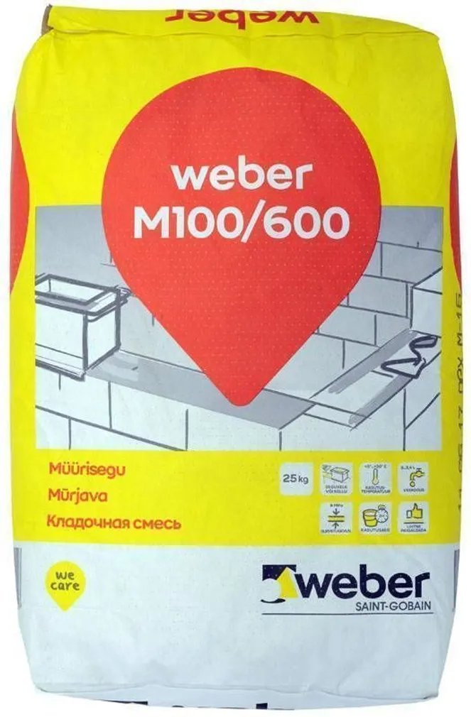 MÜÜRISEGU WEBER M100/600 HALL 25KG