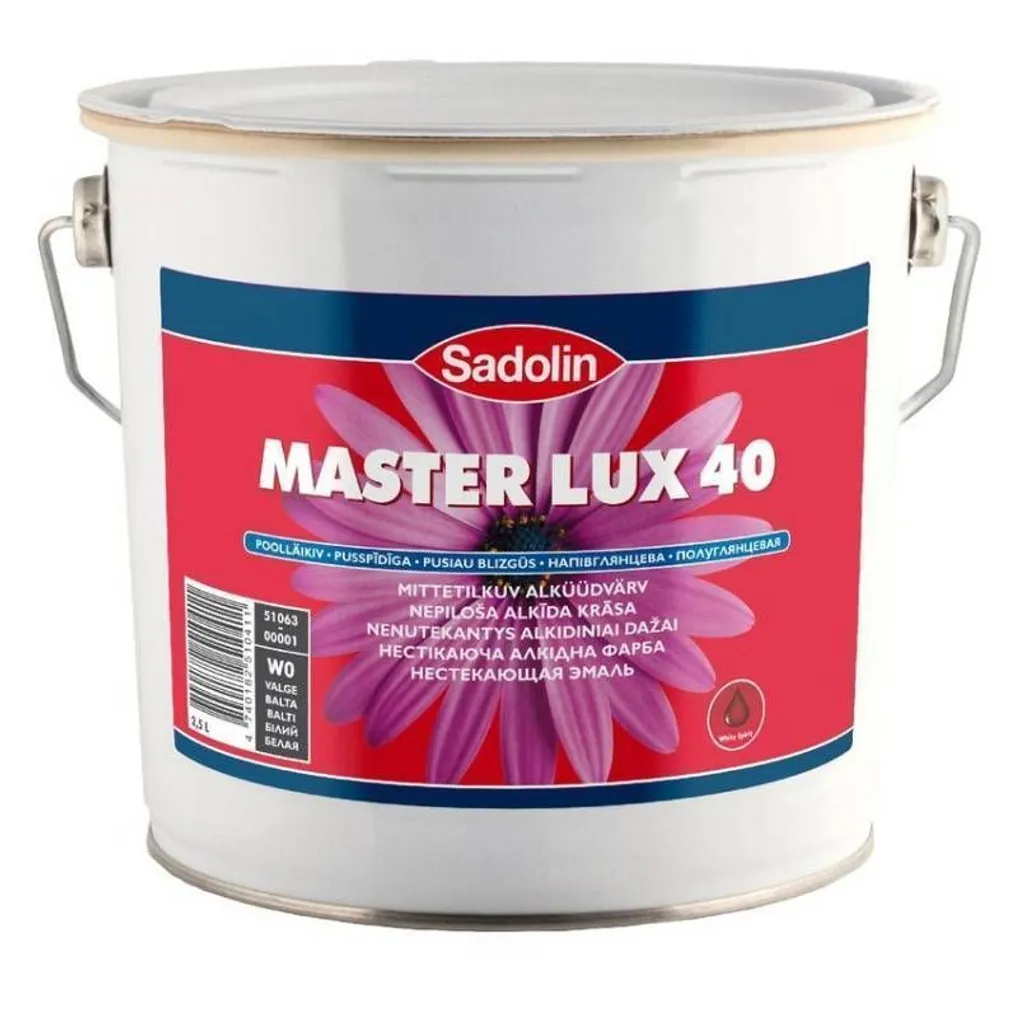 VÄRV MASTER LUX AQUA 40 BW 2,5L VALGE