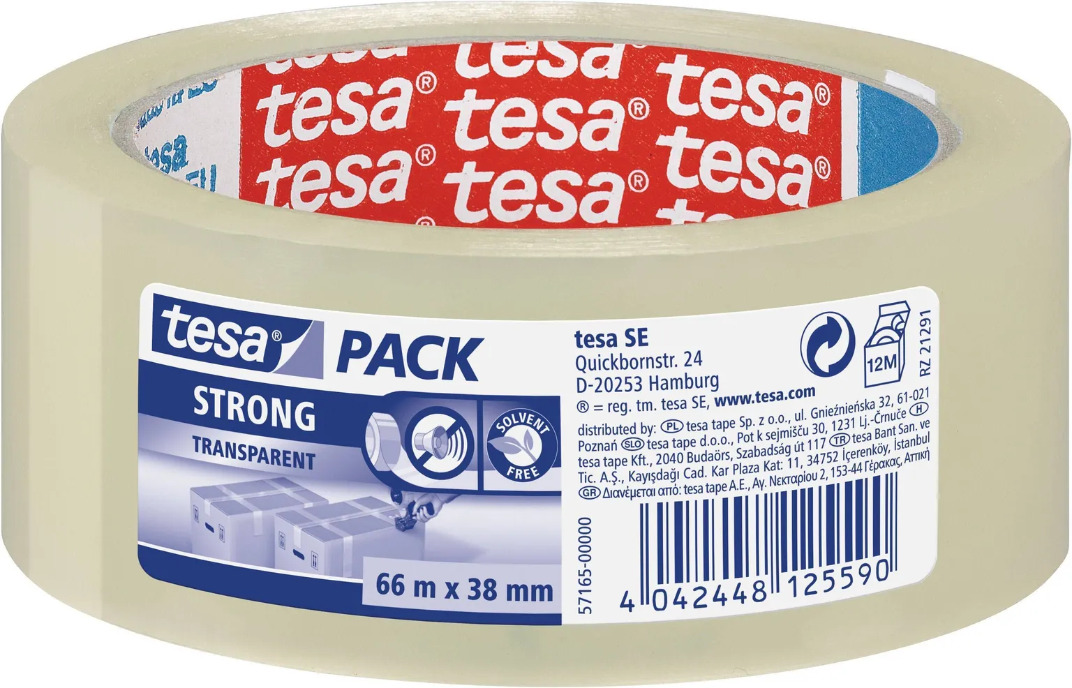 PAKKETEIP TESA 38MMX66M LÄBIPAISTEV