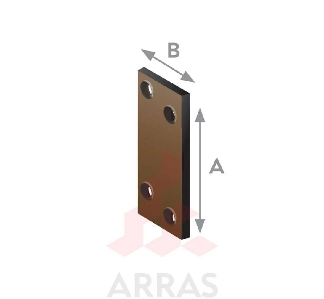 NAELUTUSPLAAT ARRAS 60X25X2,0 PRUUN