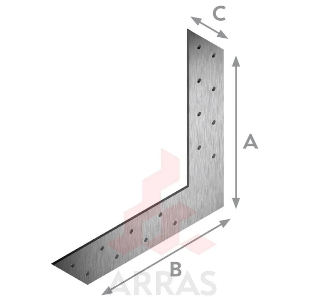 HAARPLAAT 175X175X35X2,0 ZN