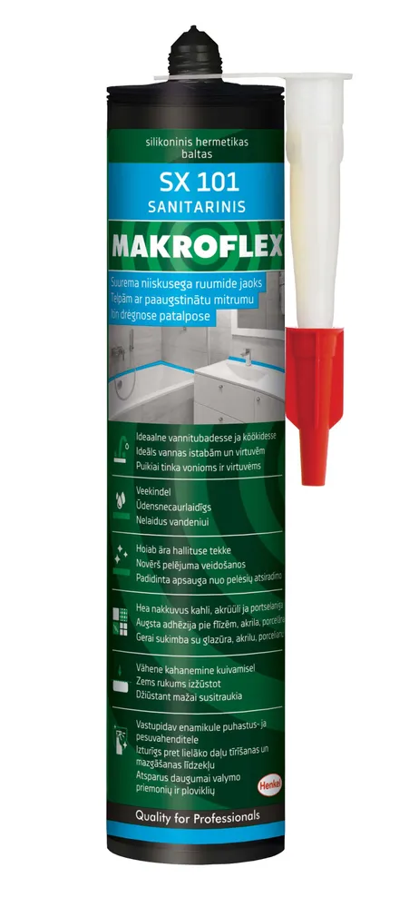 SANITAARSILIKOON MAKROFLEX SX 101 VALGE 300ML