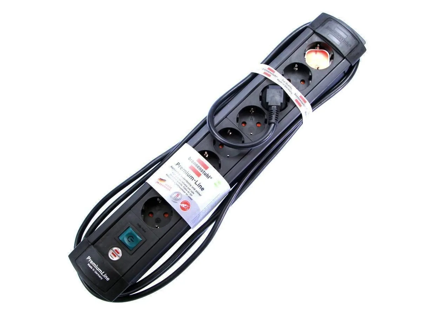 PIKENDUSJUHE 3M 8P+LÜLITI 3G1,5 MUST