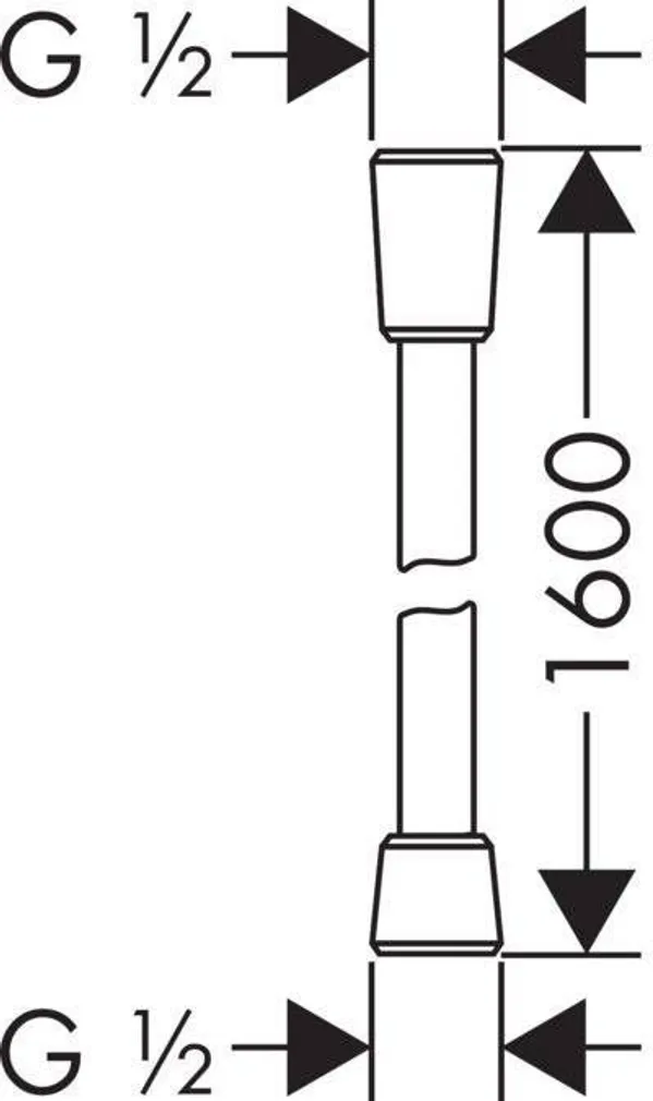 DUŠIVOOLIK HANSGROHE ISIFLEX 160CM PLASTIK KROOM