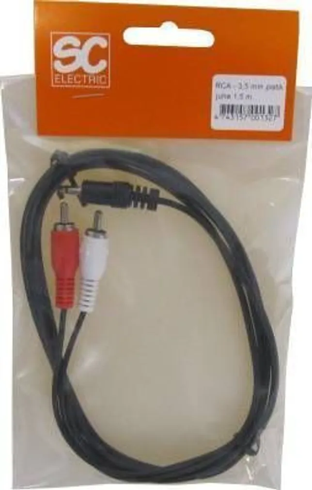 KAABEL RCA-3,5MM PISTIK 1,5M