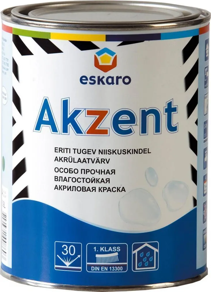 VÄRV AKZENT VALGE 0,9L POOLMATT