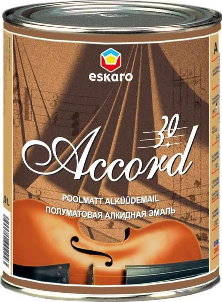 UNIVERSAALVÄRV ESKARO ACCORD 30 0,9L VALGE POOLMATT