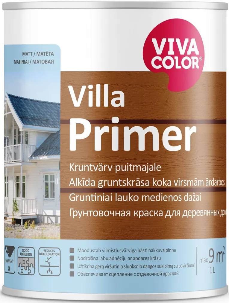 KRUNTVÄRV VIVACOLOR VILLA PRIMER 1L VALGE MATT