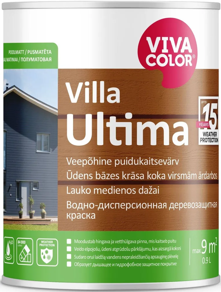 PUITFASSAADIVÄRV VIVACOLOR VILLA ULTIMA 0,9L VALGE POOLMATT