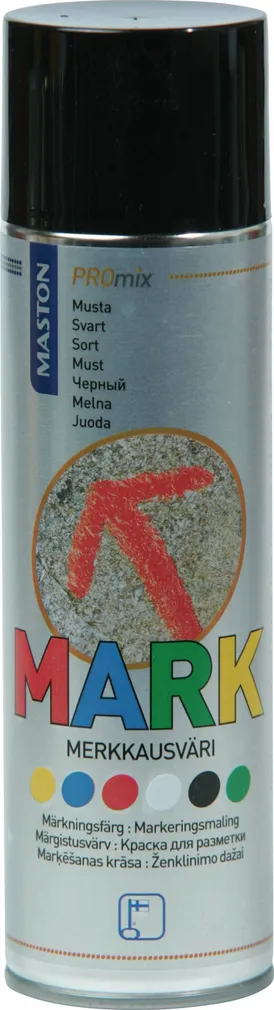 AEROSOOLVÄRV MARKER MUST 500ML