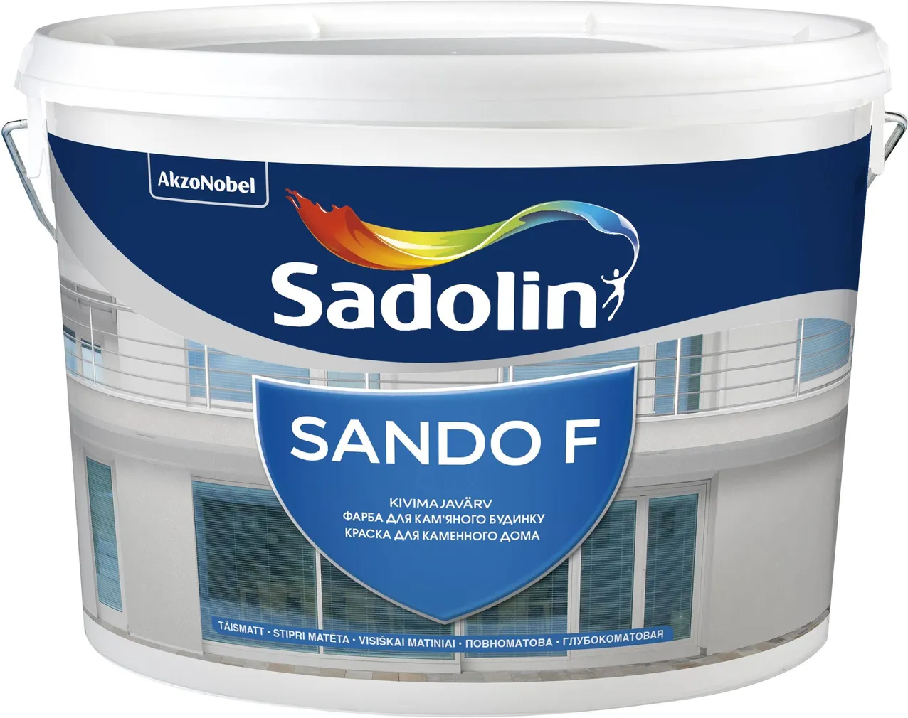 KIVIFASSAADIVÄRV SADOLIN SANDO F 10L VALGE TÄISMATT