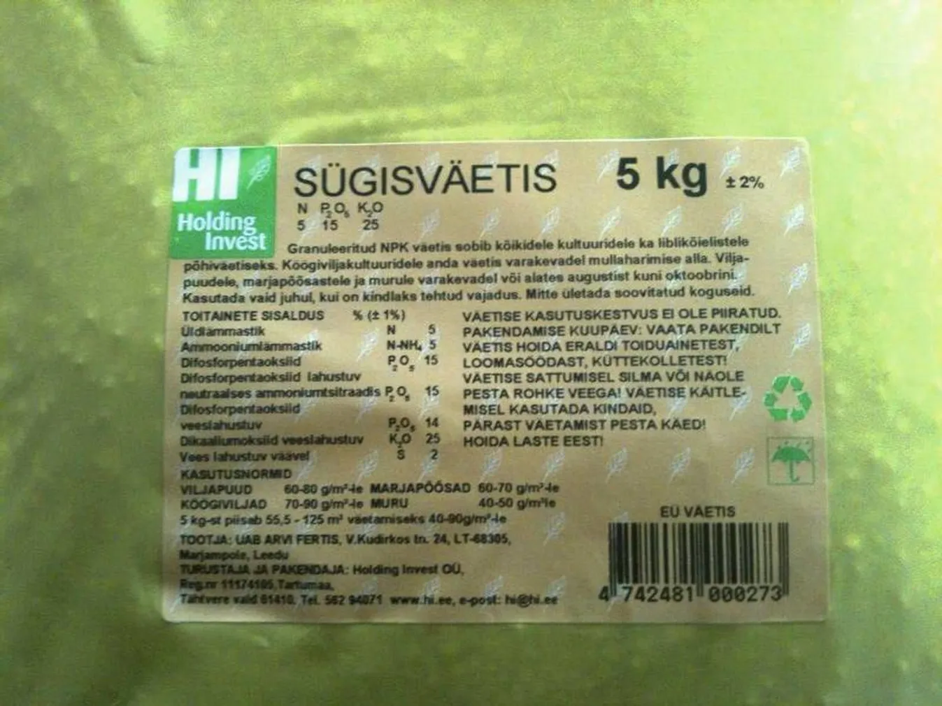 SÜGISVÄETIS 5KG