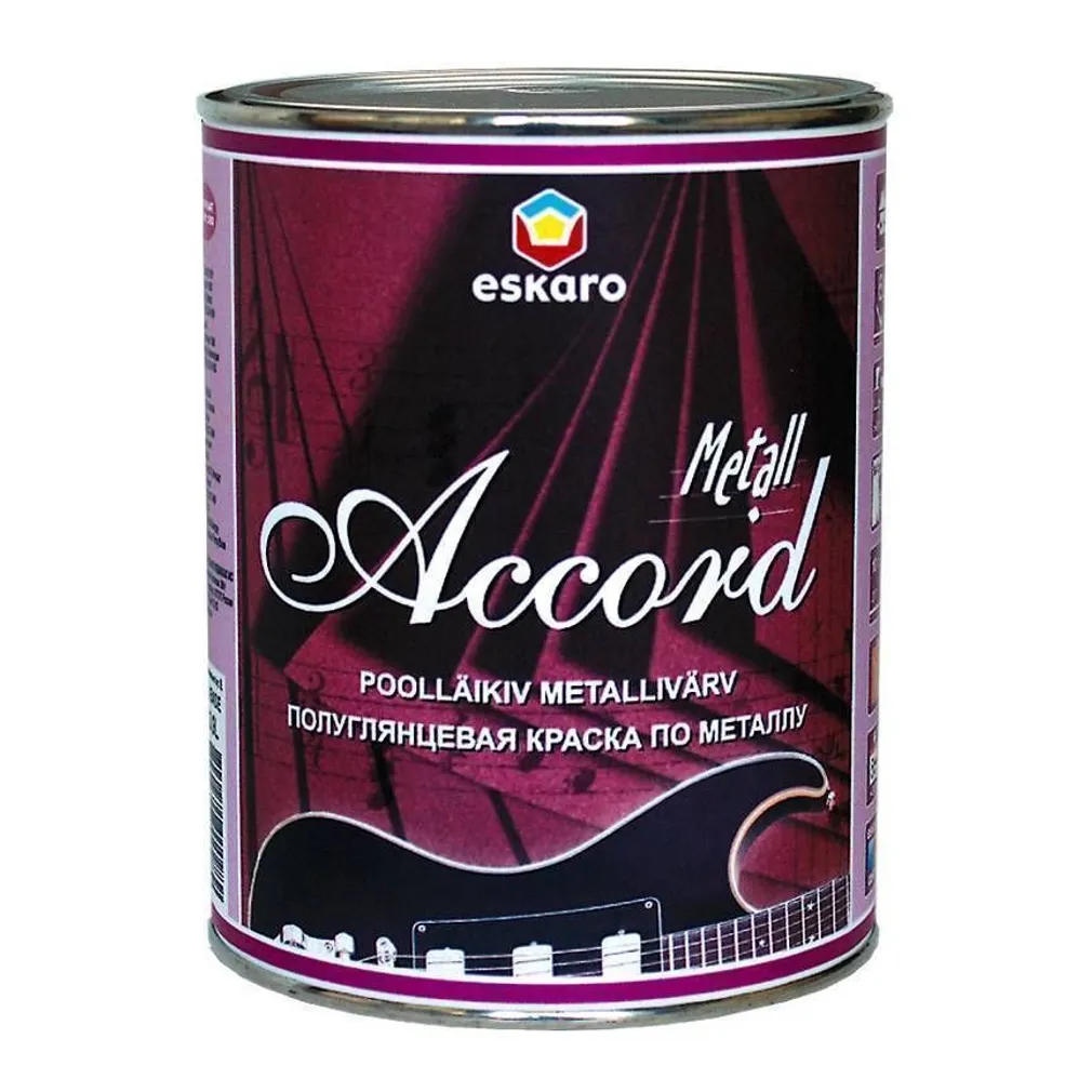 METALLIVÄRV ESKARO ACCORD METALL 0,9L VALGE POOLLÄIKIV