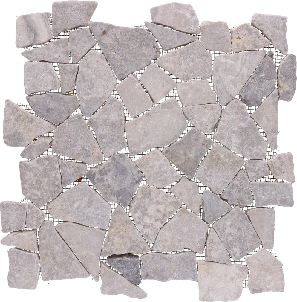 MARMORMOSAIIK LIGHT GREY INTERLOCK 300X300MM