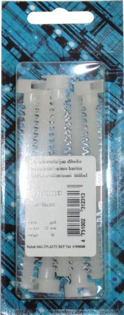 KAABLISIDEME TÜÜBEL BP 8MM VALGE 10TK PAKIS
