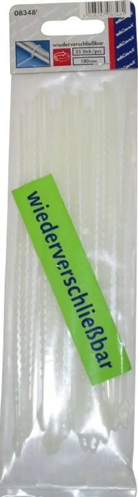 KAABLISIDE AVATAV DÜWI PIKKUS 180MM 25TK PAKIS VALGE