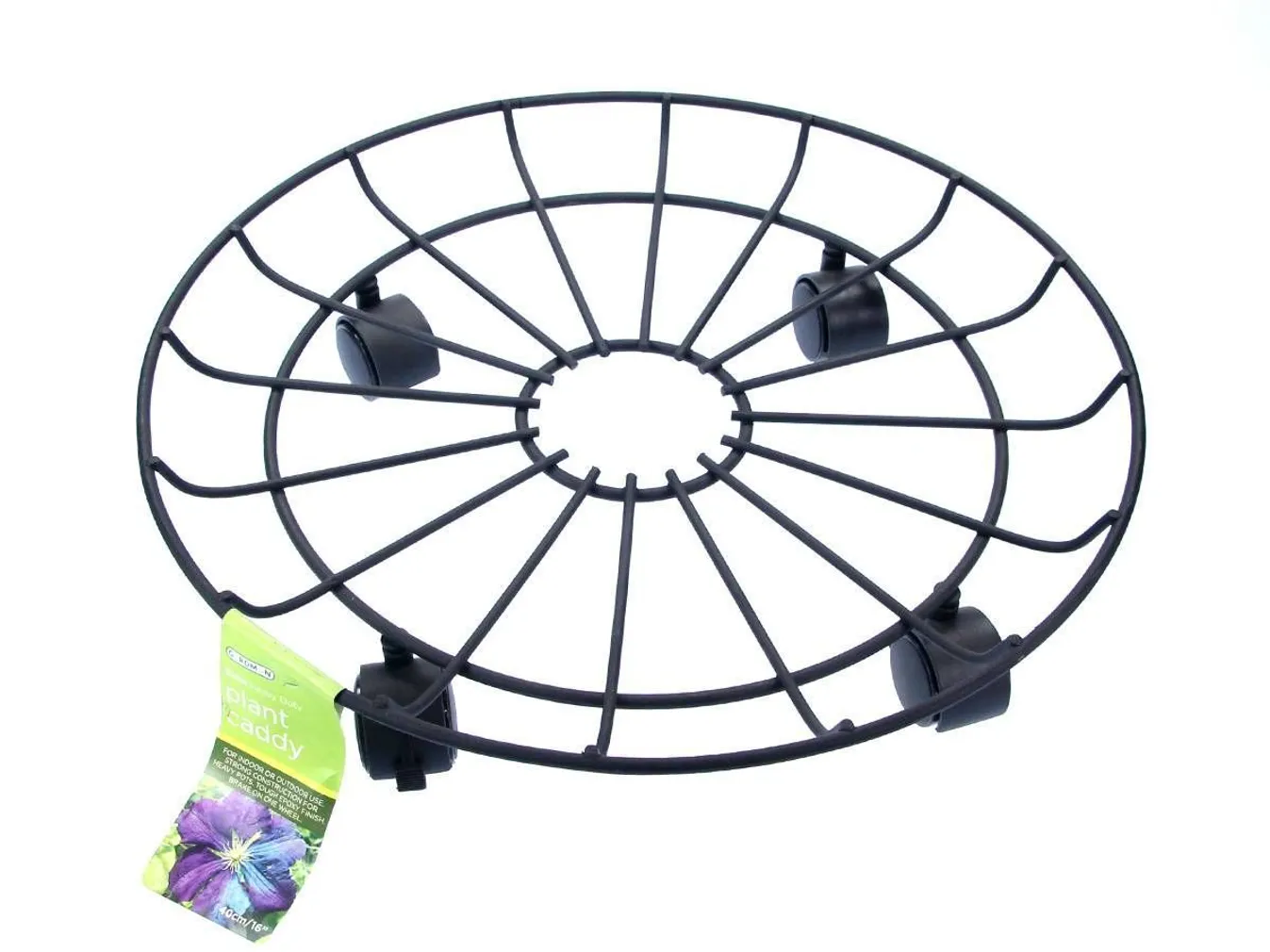 LILLEPOTI ALUS METALLIST RATASTEGA 40CM