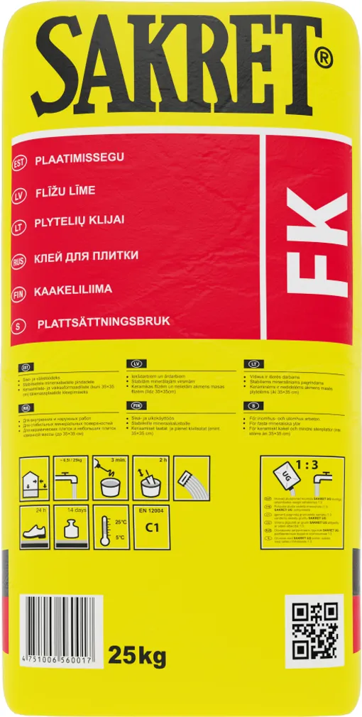 PLAATIMISSEGU SAKRET FK 25KG