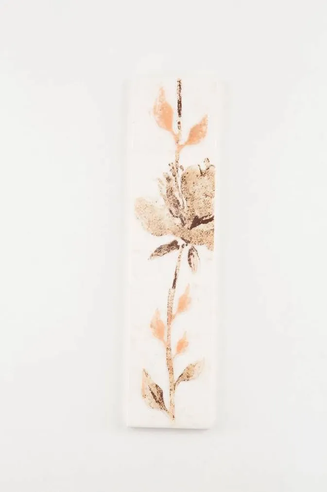 KERAAMILINE DEKOORPLAAT 25X6 STONE FLOWER
