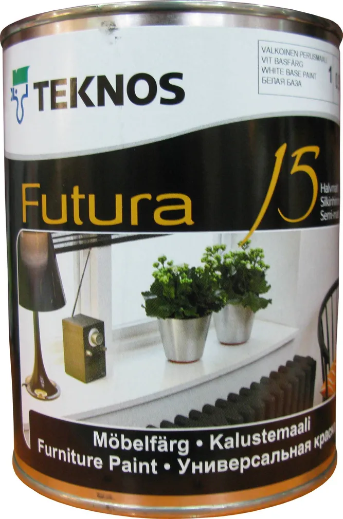 MÖÖBLIVÄRV TEKNOS FUTURA 15 0,9L VALGE POOLMATT