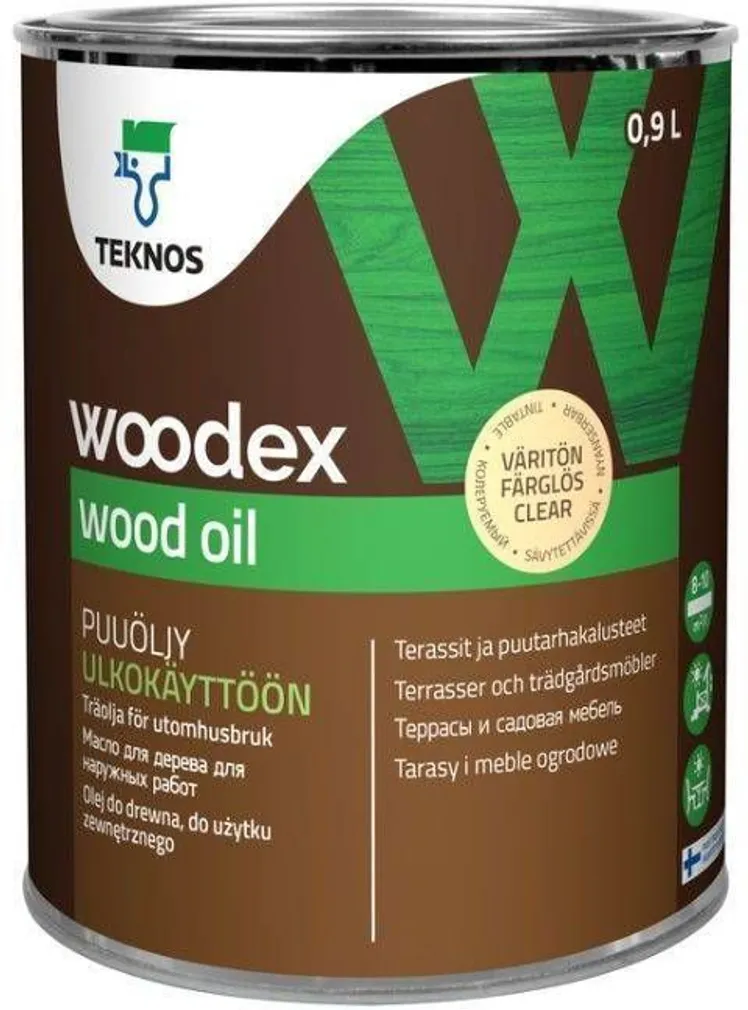 PUIDUÕLI TEKNOS WOODEX WOOD OIL 0,9L VÄRVITU