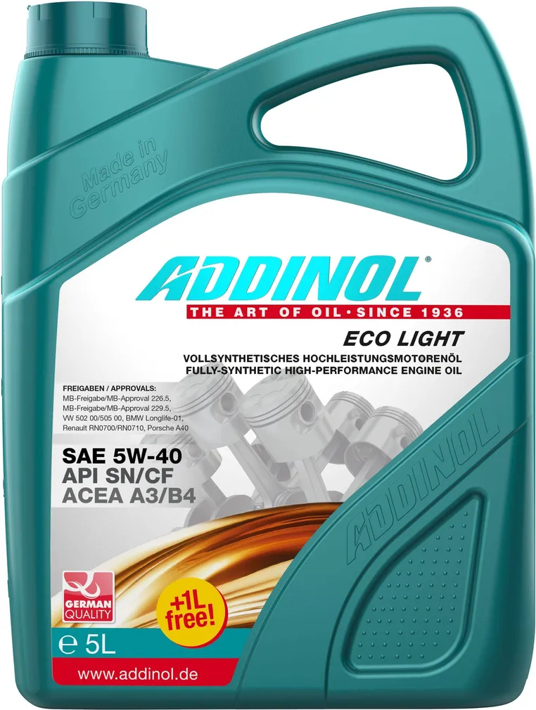 ÕLI ECO LIGHT 4L+1L ADDINOL TÄISSÜNT.