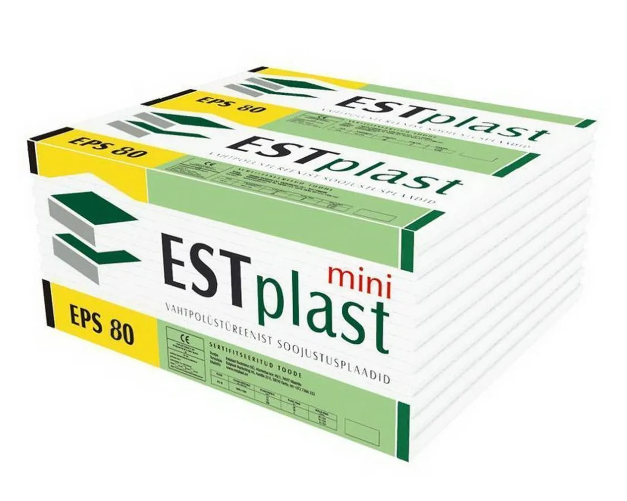 VAHTPLAST PÕRANDATELE ESTPLAST EPS 80 MINI 1000X600X100MM 5TK/3M²