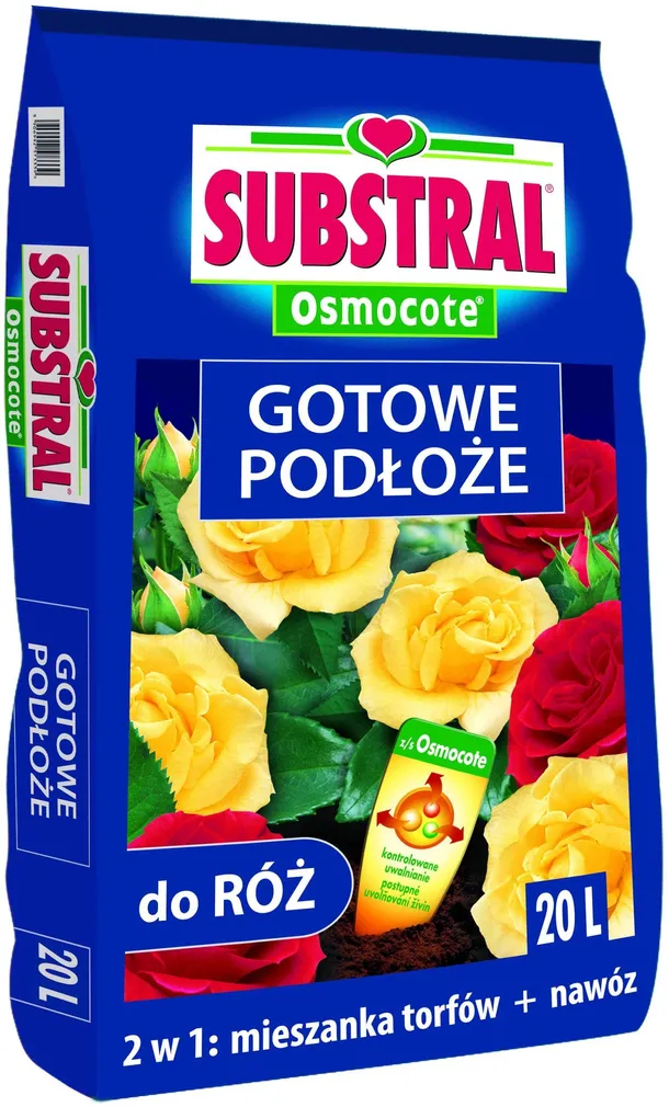 ROOSIDE ISTUTUSSEGU OSMOCOTE VÄETISEGA SUBSTRAL 20L
