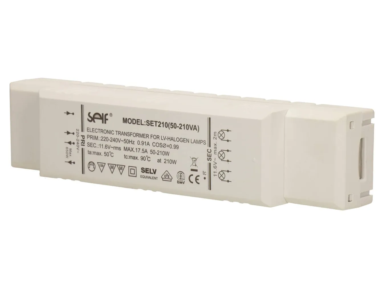 TRAFO ELEKTROONILINE 50-210W 230/12V