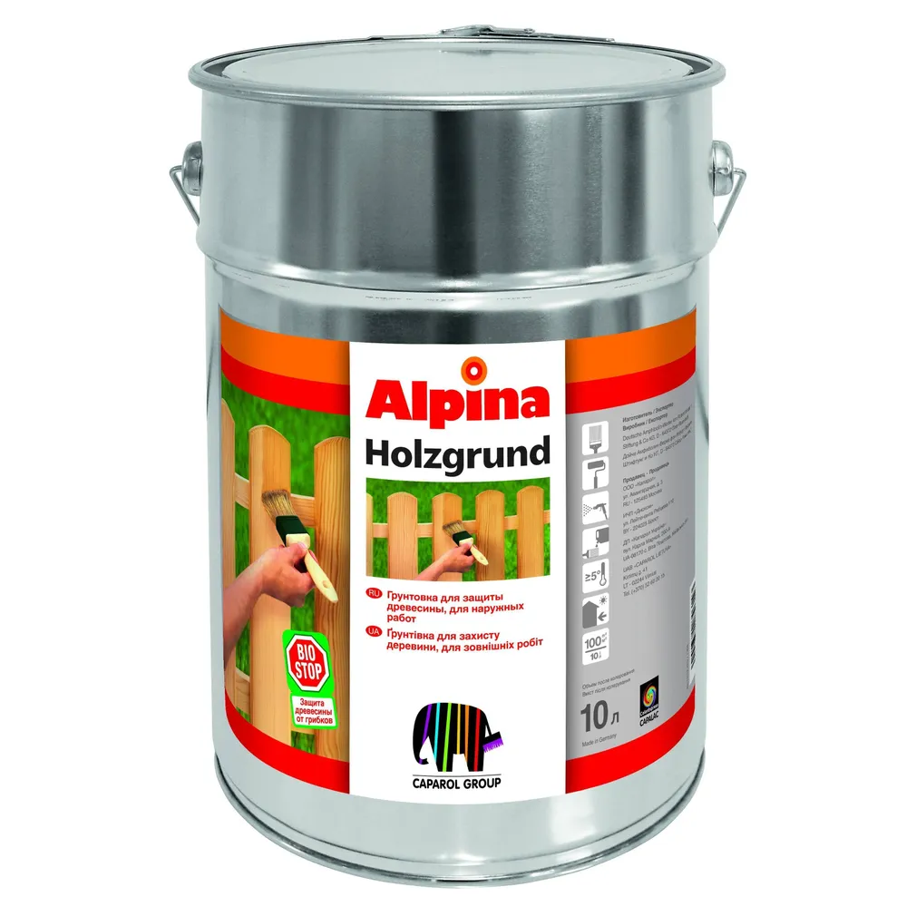 KRUNT ALPINA GRUNDIERUNG FÜR HOLZ 10L PUIDULE TRANSPARENT