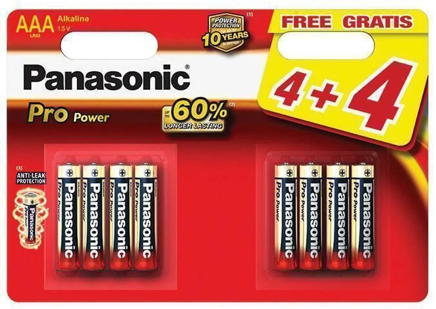 PATAREI PANASONIC PRO POWER AAA 4+4TK