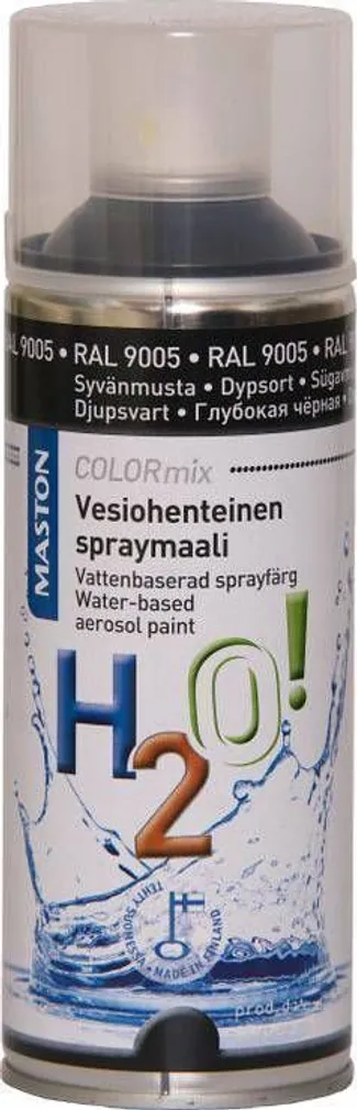 AEROSOOLVÄRV H2O! RAL9005 SÜGAVMUST 400ML