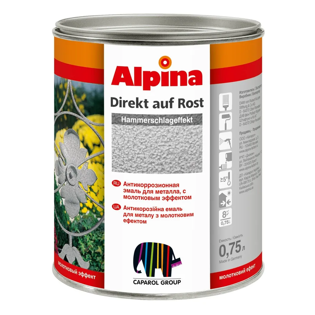 VÄRV ALPINA DIREKT AUF ROST HAMMER 0,75L VASK