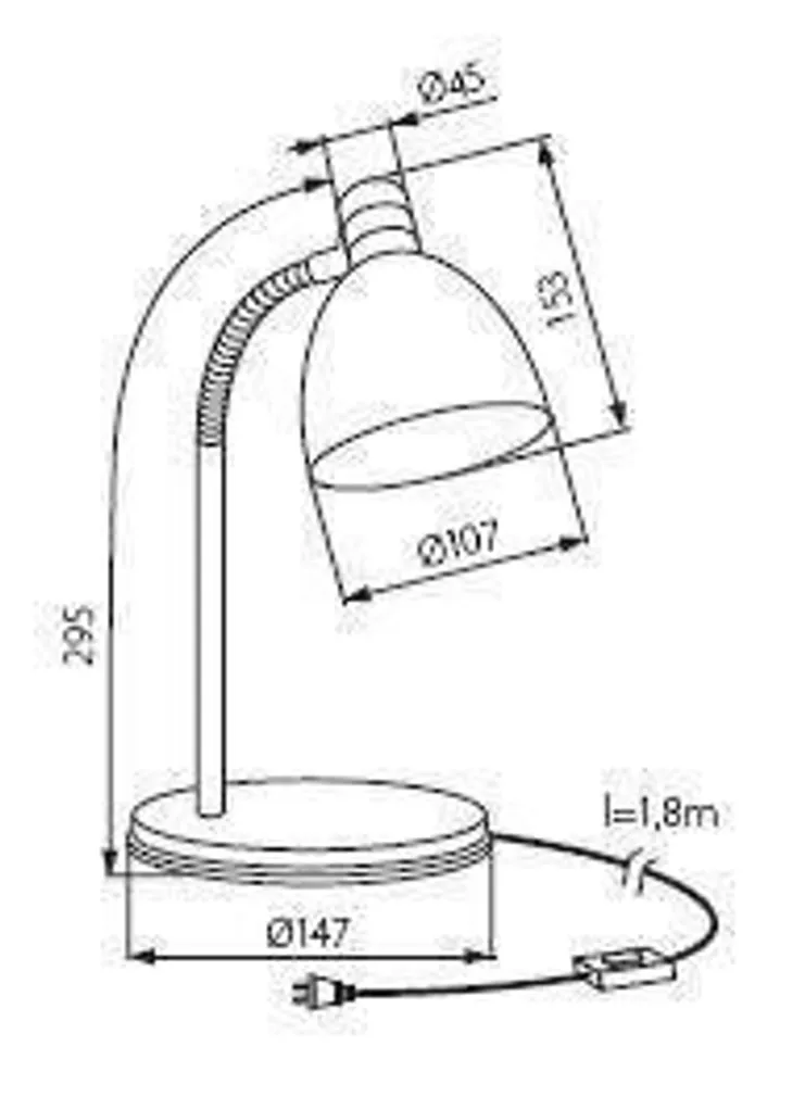LAUALAMP ZARA HR-40-BL E14 40W 220W IP20 SININE