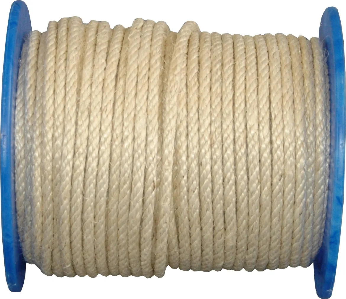 KÖIS SISAL KEERUTATUD 8MM LOODUSVALGE