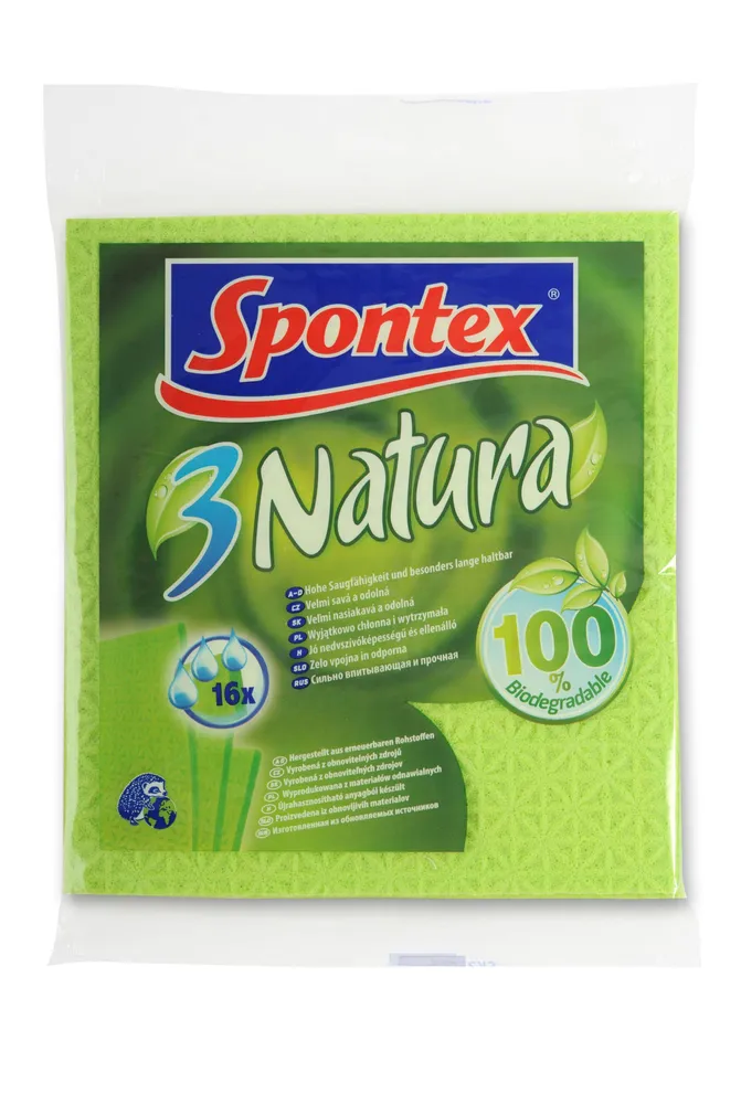 SVAMMLAPP SPONTEX NATURA 3TK