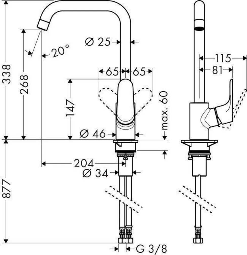 KÖÖGISEGISTI HANSGROHE FOCUS 240 HG31820000 KROOM