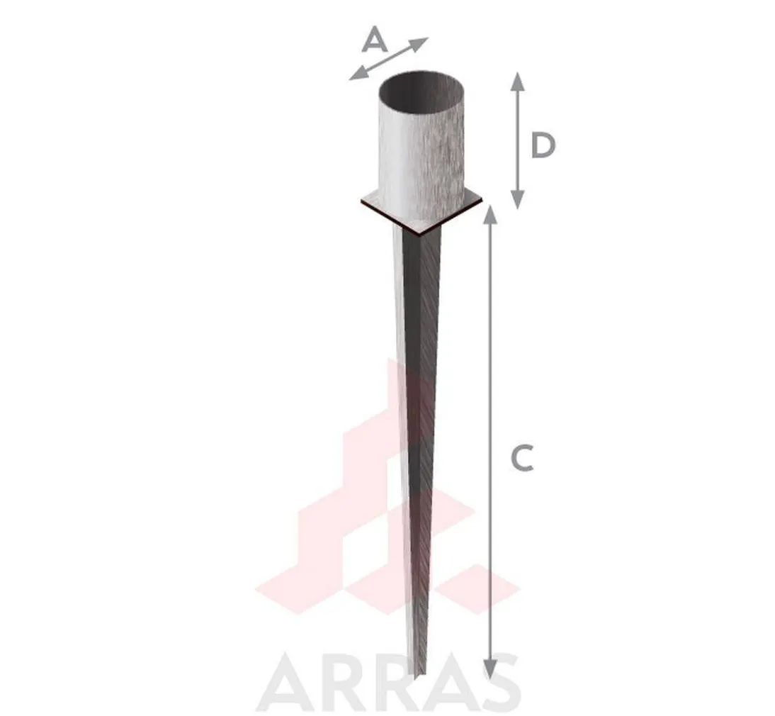 POSTIJALG ARRAS ÜMAR VAIAGA Ø80MMX750MM TÜÜP A