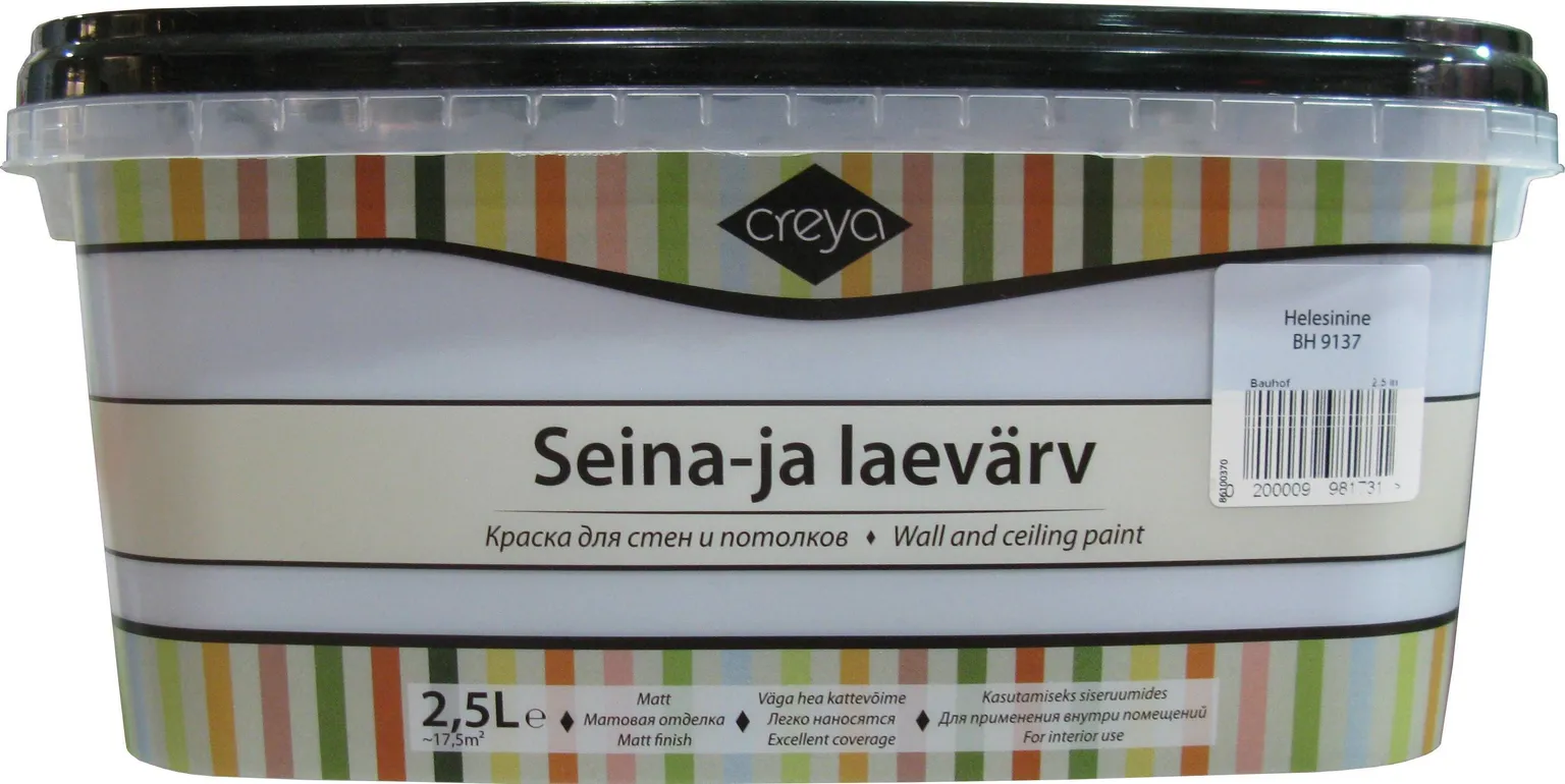 SEINA- JA LAEVÄRV CREYA 2,5L HELESININE (BH 9137) MATT