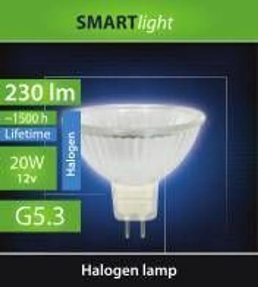 HALOGEENLAMP 20W G5.3 MR16 60° 12V