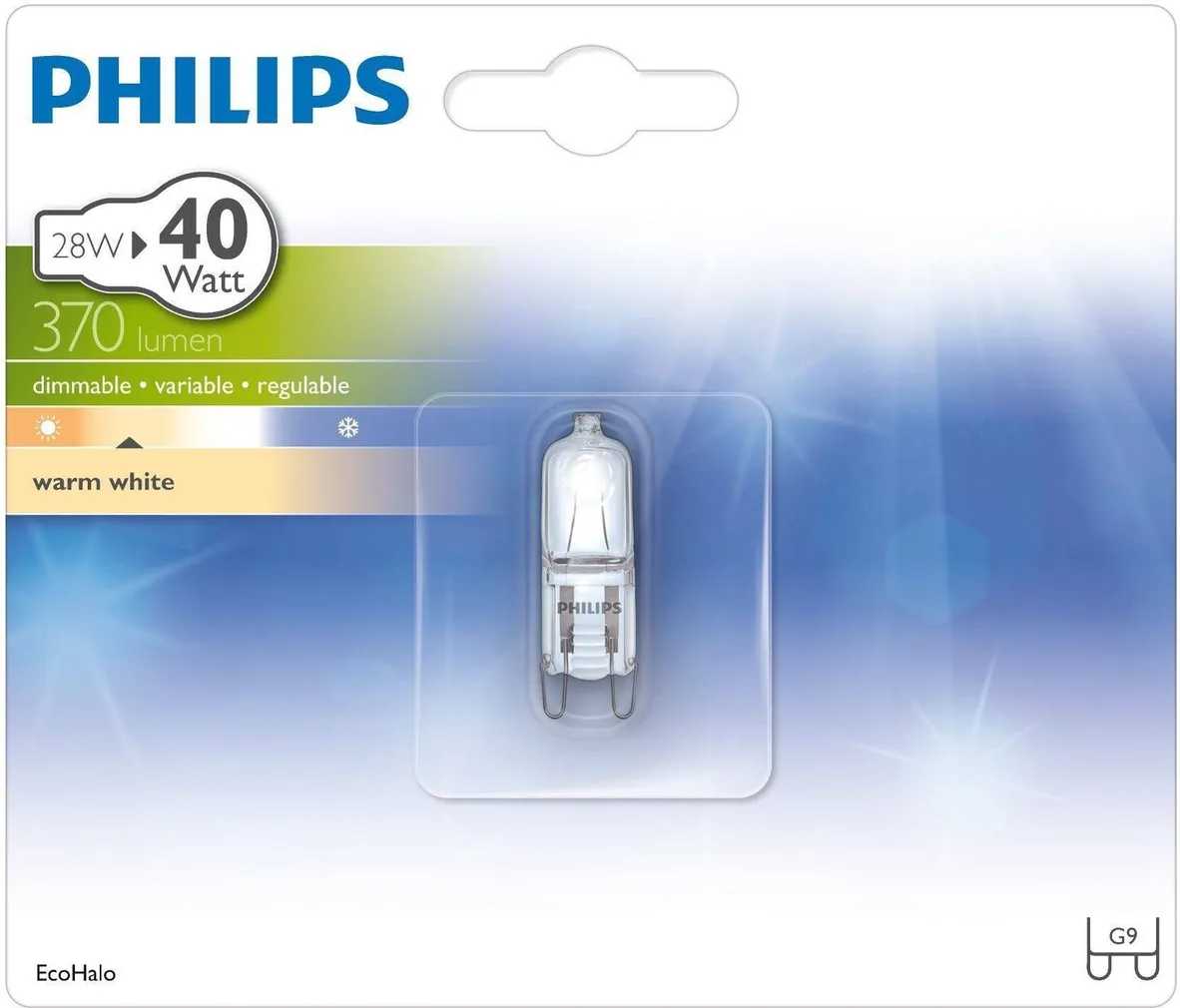HALOGEENLAMP ECOHALO 28W G9 230V