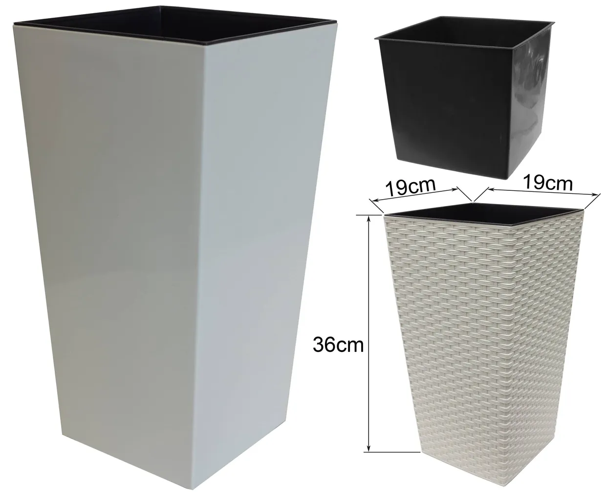 LILLEPOTIÜMBRIS FINEZIA 19X19X36CM KREEM