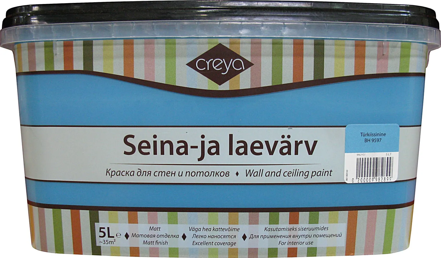 SEINA- JA LAEVÄRV CREYA 5L TÜRKIISSININE (BH 9597) MATT