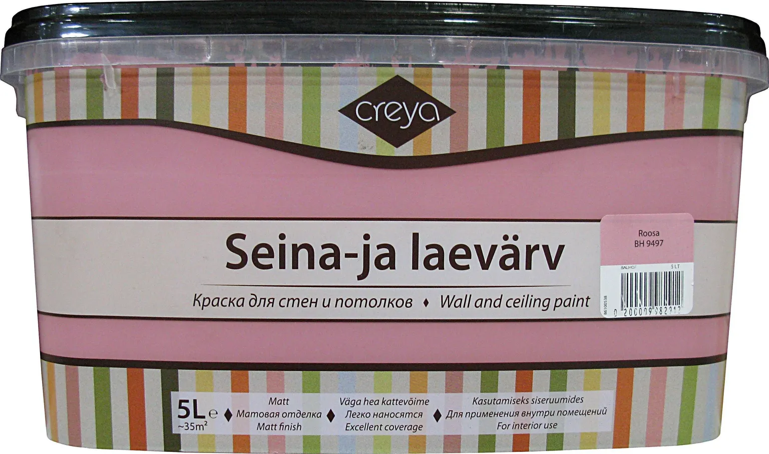 SEINA- JA LAEVÄRV CREYA 5L ROOSA (BH 9497) MATT